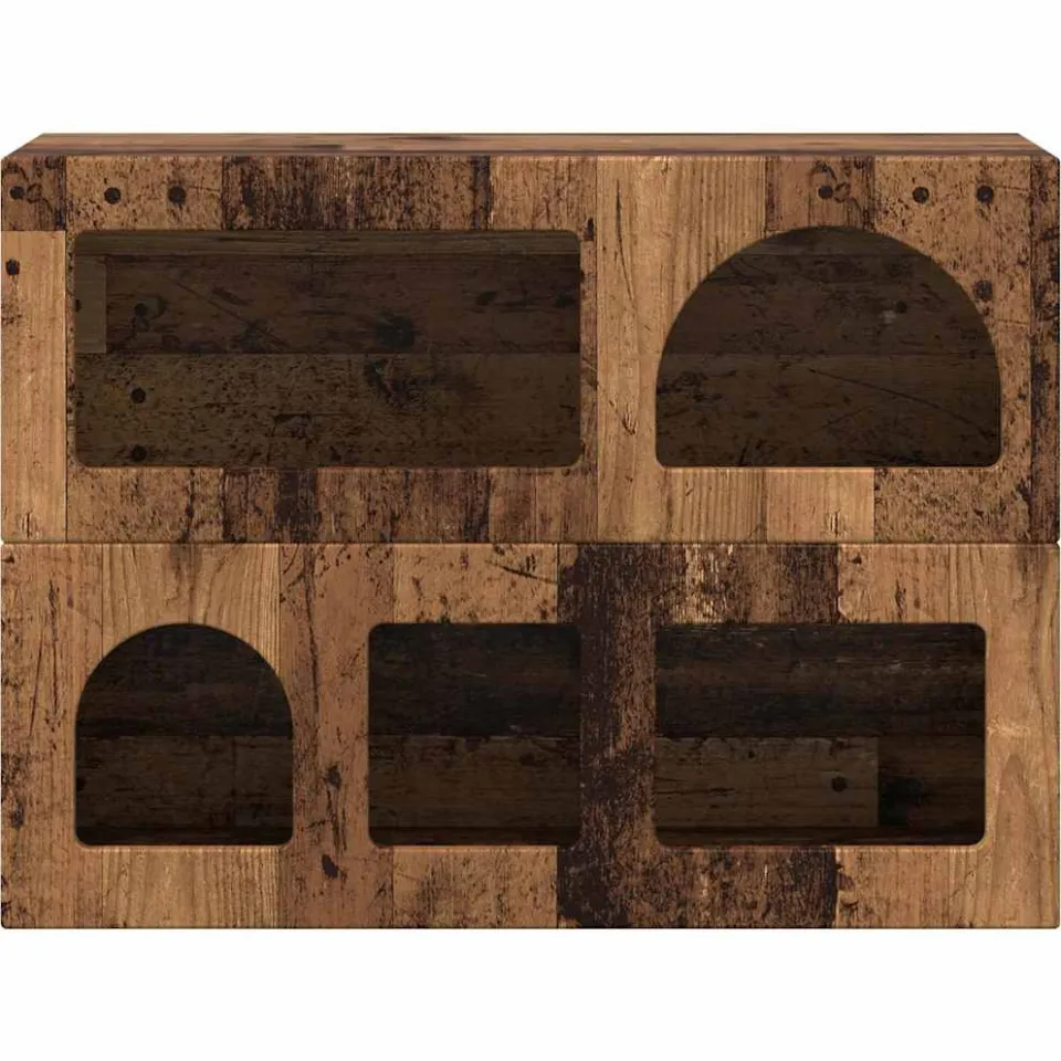 vidaXL Dressoir ELST Oudhout 80,5 x 35 x 59 cm Bewerkt hout bruin, foto 3