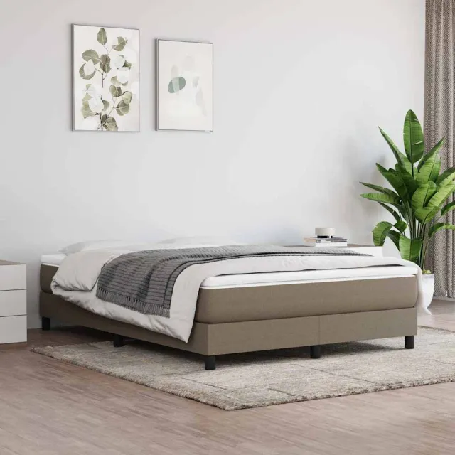 vidaXL Pocketveringmatras medium 140x200x20 cm stof taupe