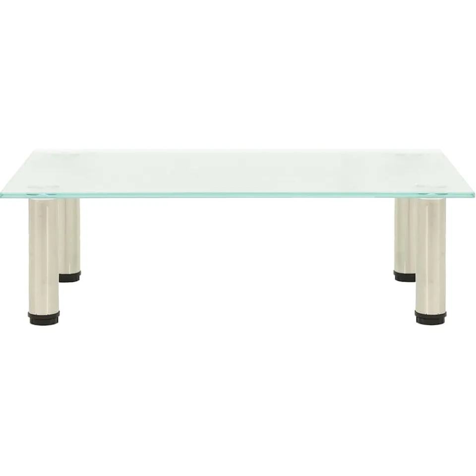 vidaXL Tv-meubel 60x35x17 cm gehard glas mat Transparent