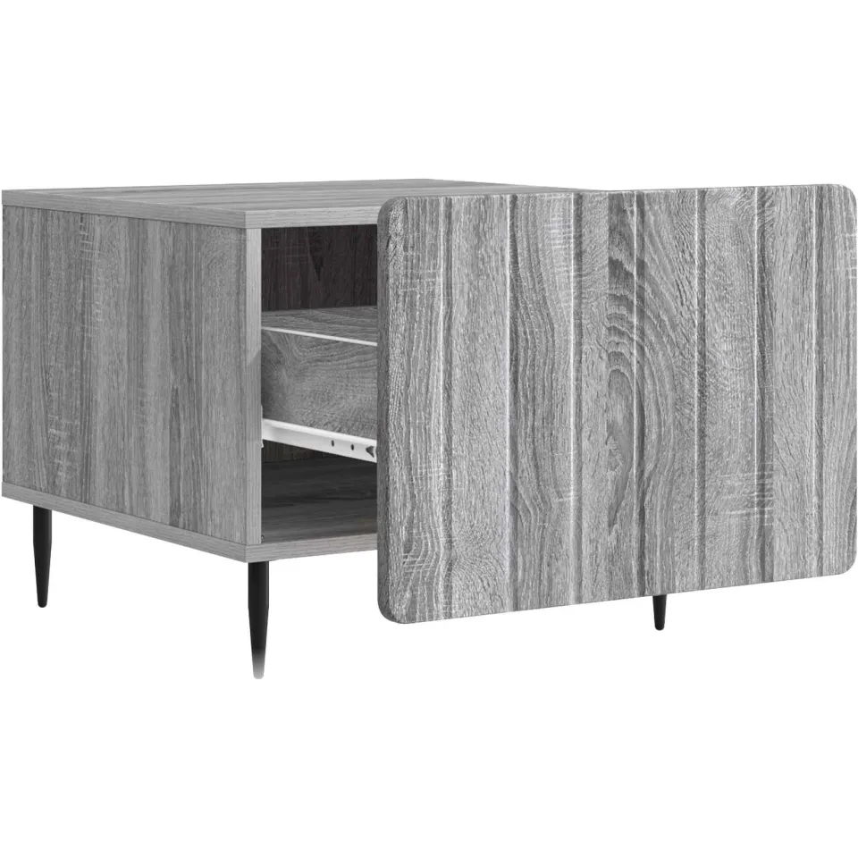 vidaXL Salontafel met lade Grijs sonoma 49 x 50 x 42 cm Bewerkt hout, foto 4