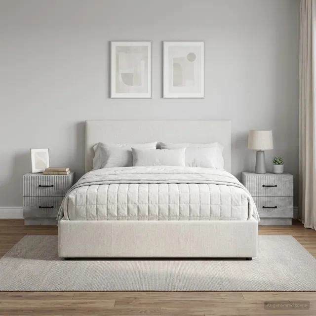 vidaXL Nachtkastje 2 st Betongrijs 43 x 34,5 x 44,5 cm Bewerkt hout grijs, foto 2