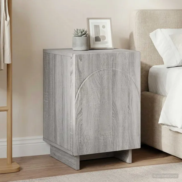vidaXL Nachtkastje Grijs Sonoma 33,5 x 34,5 x 50 cm Bewerkt hout, foto 2