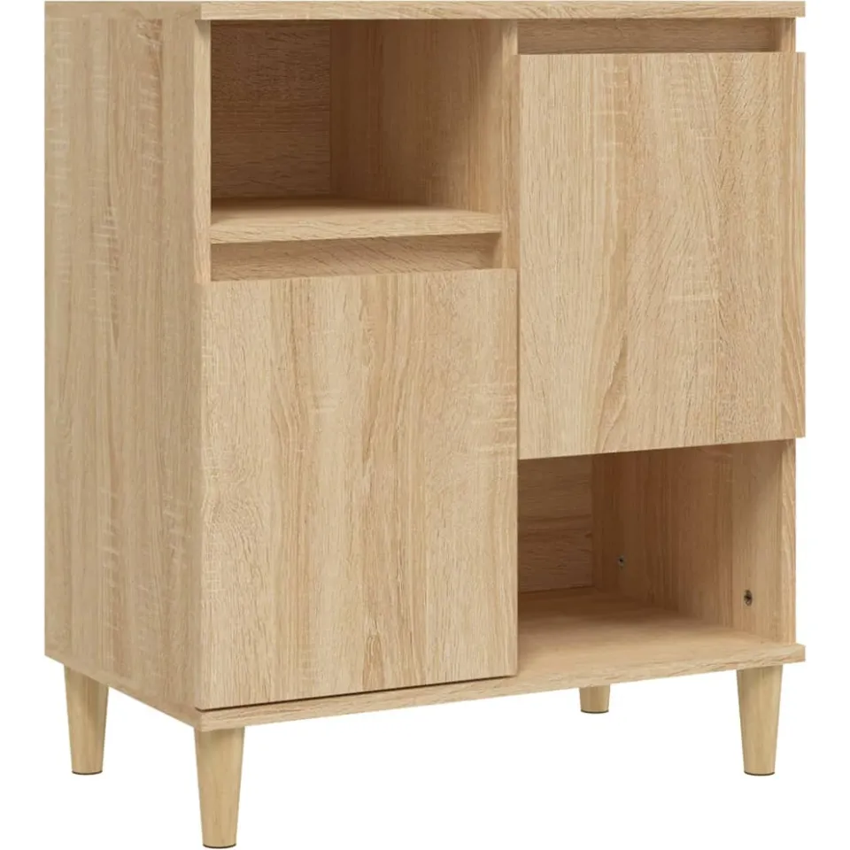 vidaXL Dressoirs 2 st 60x35x70 cm bewerkt hout sonoma eikenkleurig, foto 3