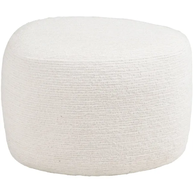 House Nordic Poef Hilo - Off-White Stof - 40x39x39cm Off White