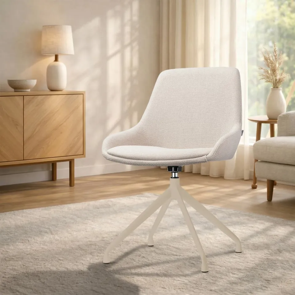 Nolon Nola-Isa draaibare eetkamerstoel beige - beige onderstel, foto 3