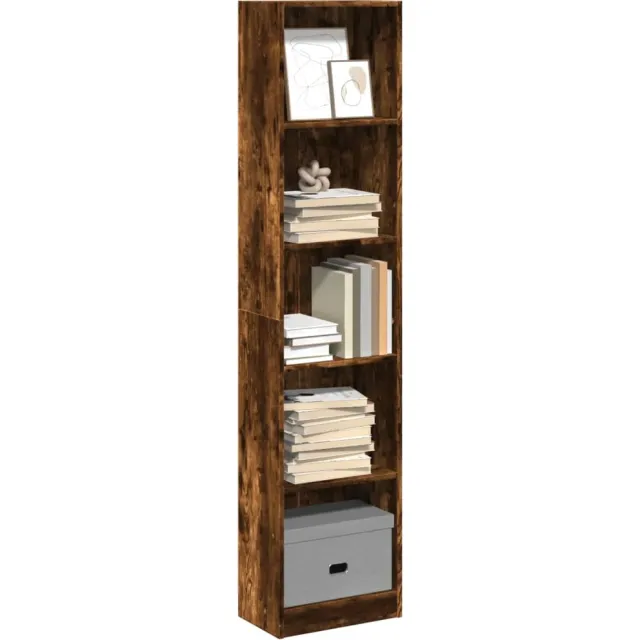 vidaXL Boekenkast 40x24x176 cm bewerkt hout gerookt eikenkleurig Bruin