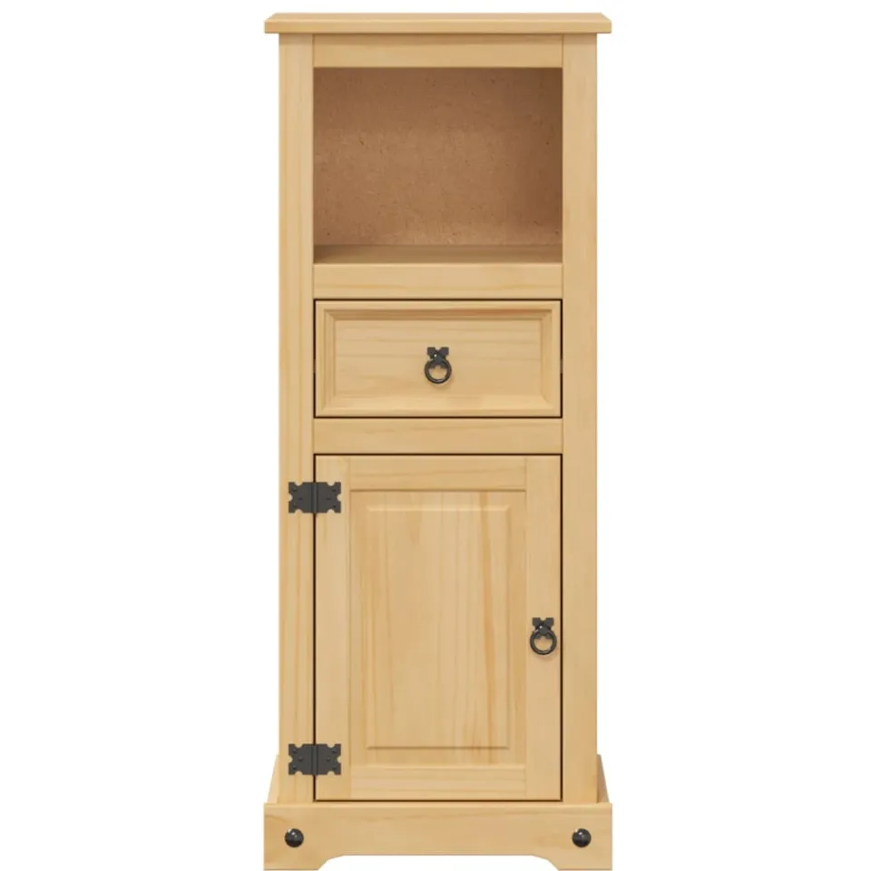 vidaXL Badkamerkast Corona 45x33x110 cm massief grenenhout bruin, foto 3