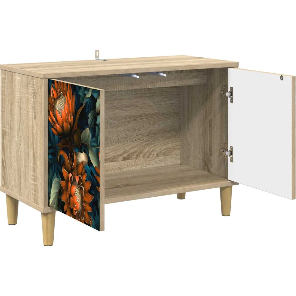 vidaXL Tv-meubel LOCHEM 69 x 33 x 50 cm Sonoma Bewerkt hout Bruin