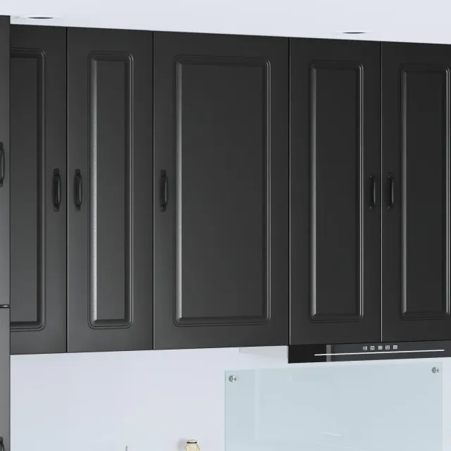 vidaXL Vaatwasserpaneel KALMAR Zwart 50 x 31 x 100 cm Bewerkt hout