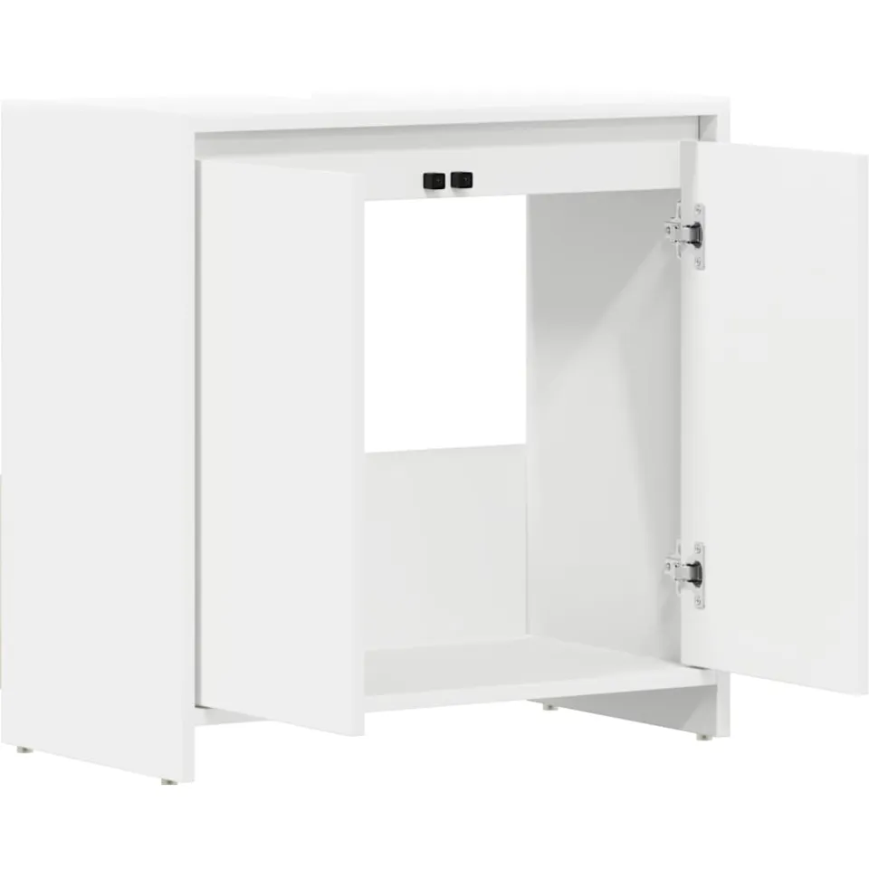vidaXL Badkamerkast 60x33x60 cm bewerkt hout wit, foto 4