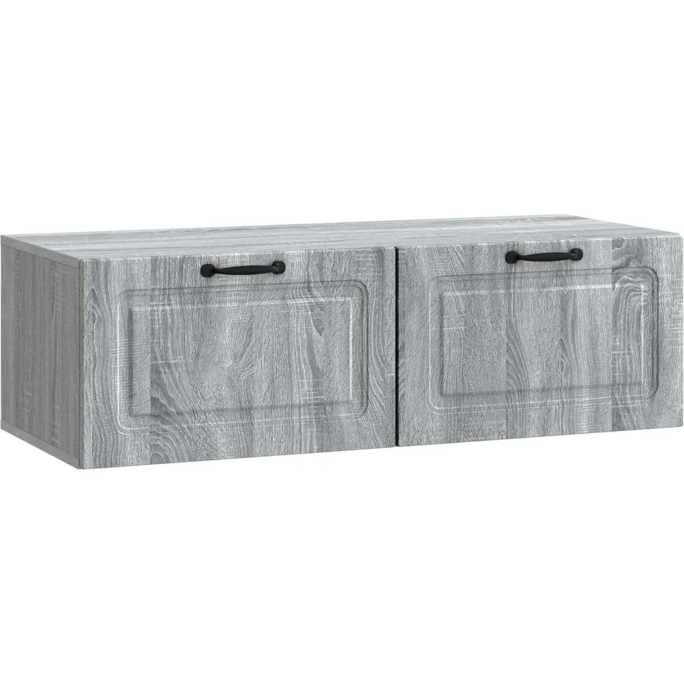 vidaXL Wandbeugel TV-kast Grijs sonoma 98 x 41 x 30 cm Bewerkt hout, foto 3