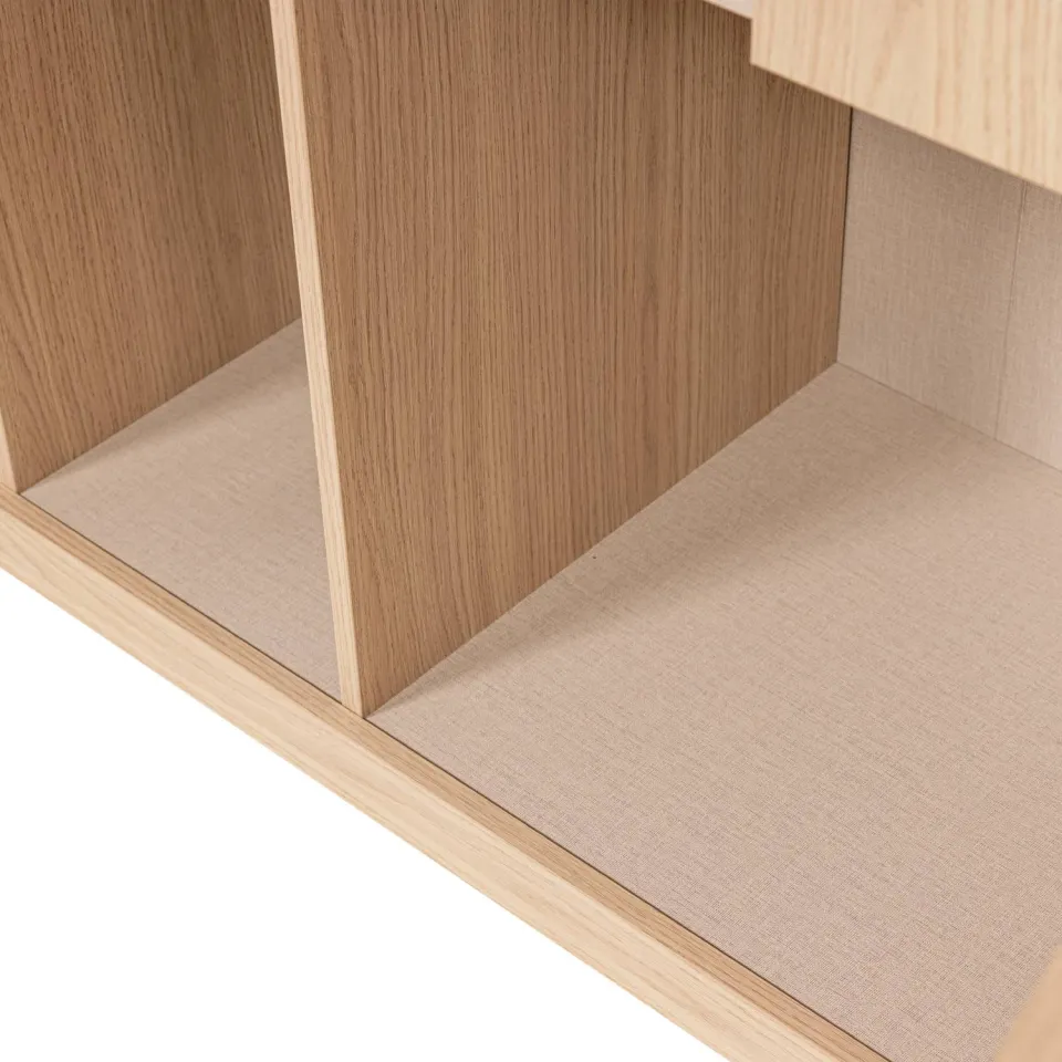 WOOOD Build Opbergkast 80 cm - Walnoot Fineer - Bruin - 215x80x41, foto 5