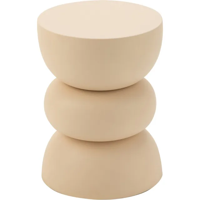 J-Line bijzettafel Lise - ijzer - beige