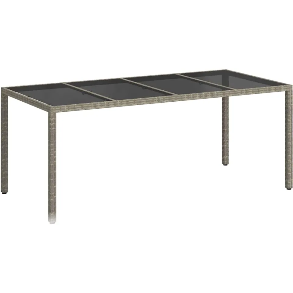 vidaXL Tuinstafel Grijs poly rattan, foto 3