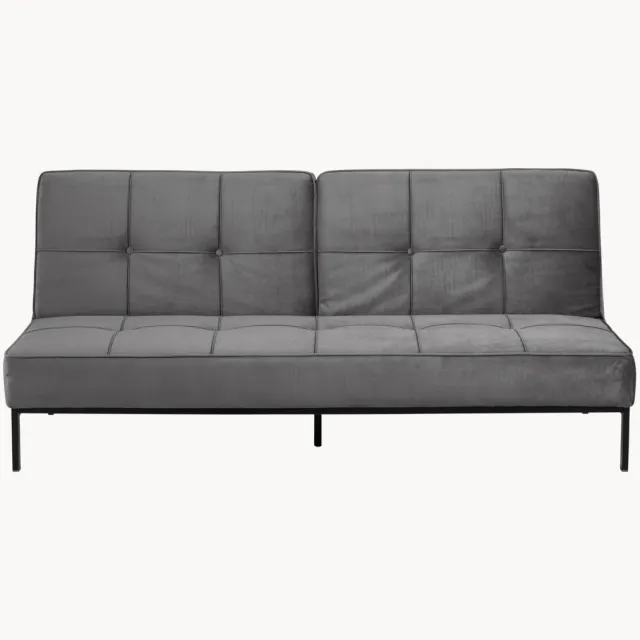 AC Design Fluwelen slaapbank Perugia (3-zits) Grijs
