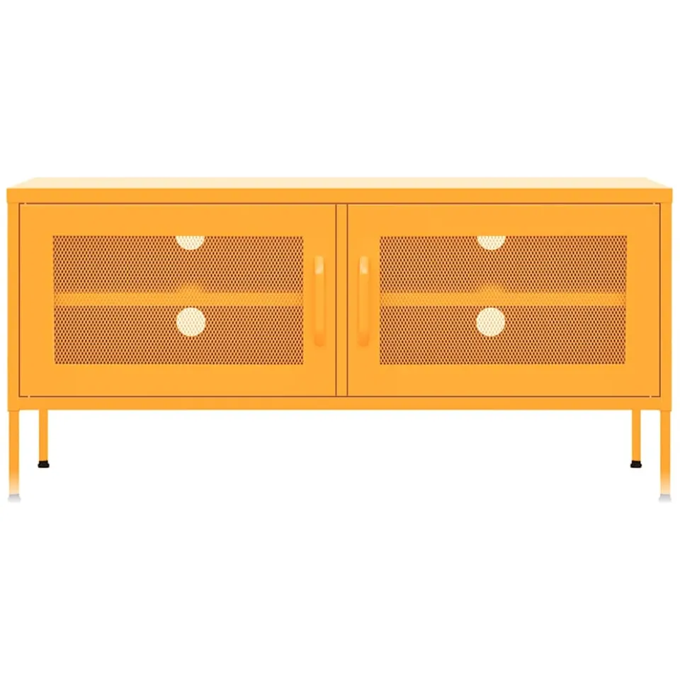vidaXL Tv-meubel 105x35x50 cm staal mosterdgeel, foto 2