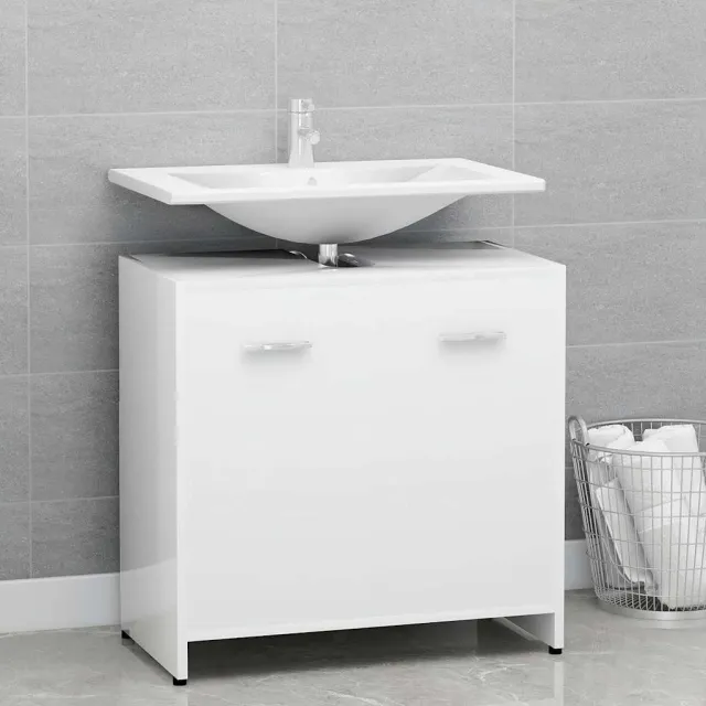 vidaXL Badkamerkast 60x33x61 cm bewerkt hout wit