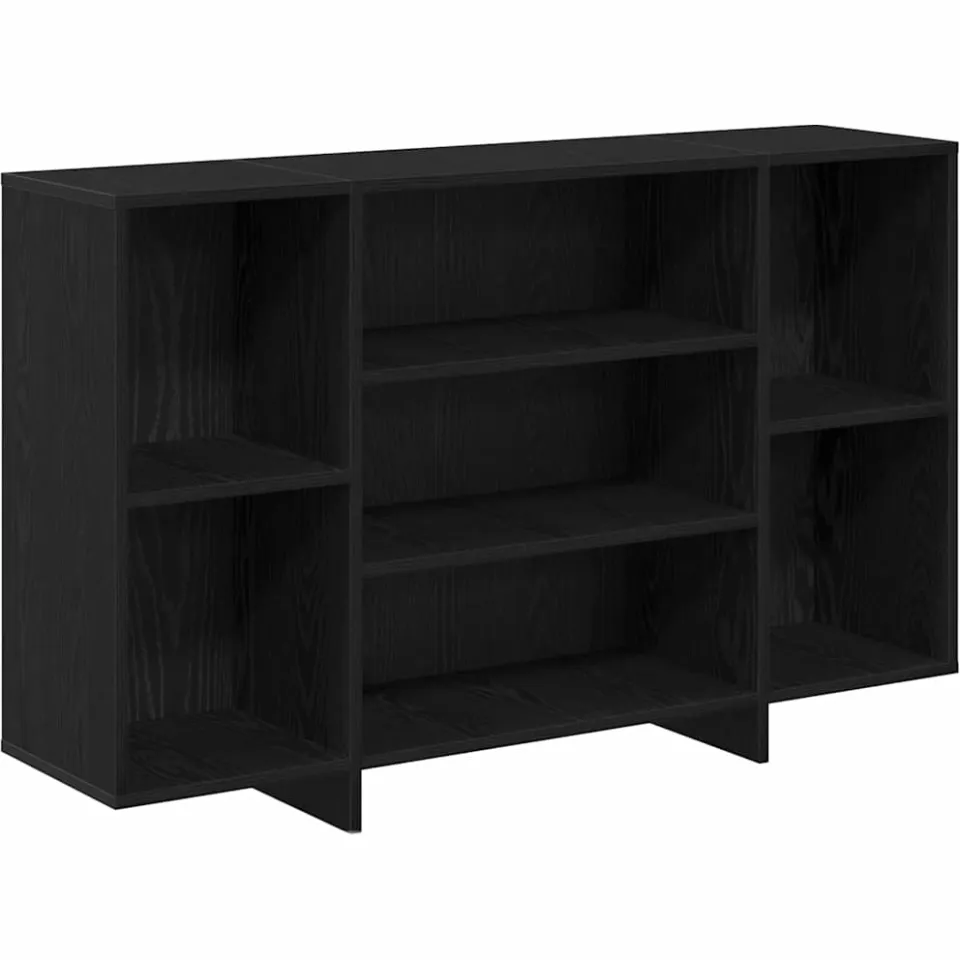 vidaXL Dressoir Zwart Eiken 120 x 30 x 75 cm Bewerkt hout, foto 3