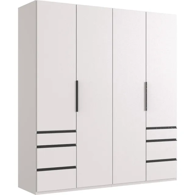 Wimex James 4-deurs kledingkast wit