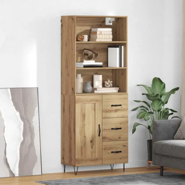 vidaXL Hoge kast 2 st Artisan Eiken 69,5 x 34 x 180 cm, foto 2