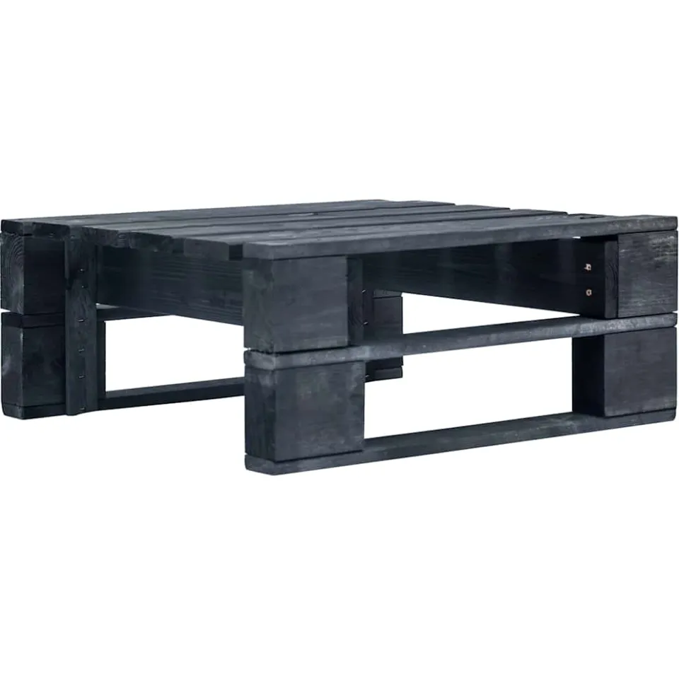 vidaXL 4-delige Loungeset pallet met kussens zwart geïmpregneerd hout, foto 3