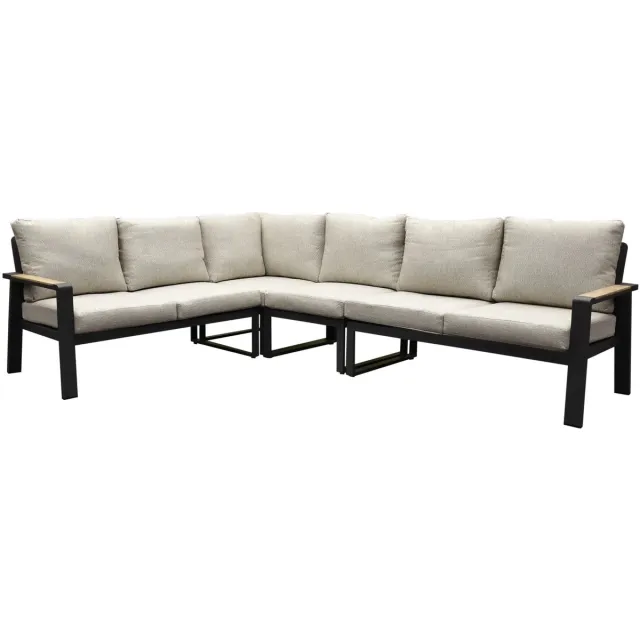 AVH-Collectie Lola hoek loungeset 4-delig aluminium antraciet
