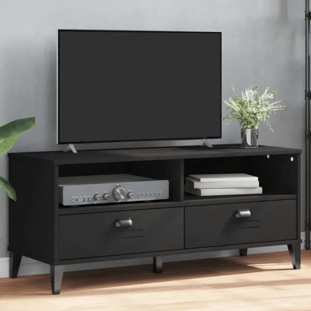 vidaXL Tv-meubel VIKEN bewerkt hout zwart, foto 2