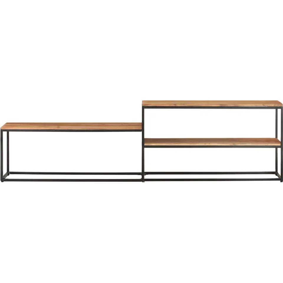 vidaXL Tv-meubel 180x30x50 cm massief acaciahout bruin, foto 2