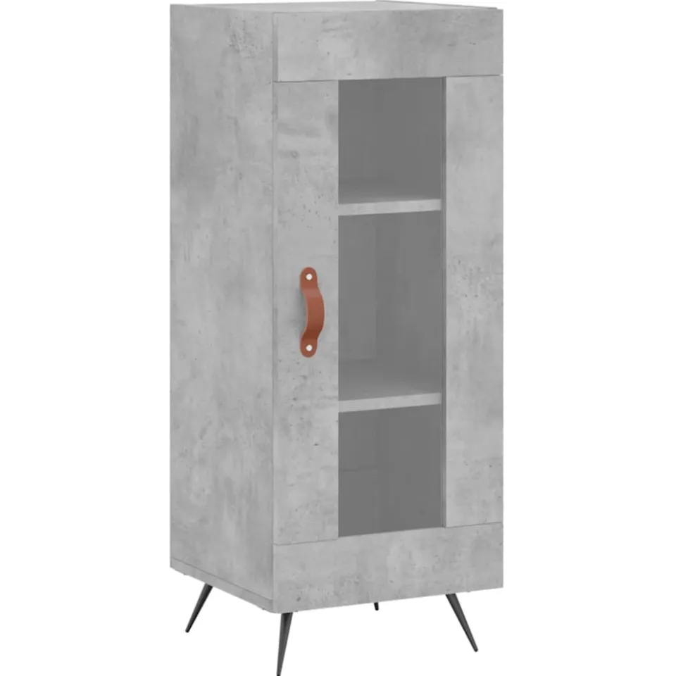vidaXL Dressoir 34,5x34x90 cm bewerkt hout betongrijs grijs, foto 3