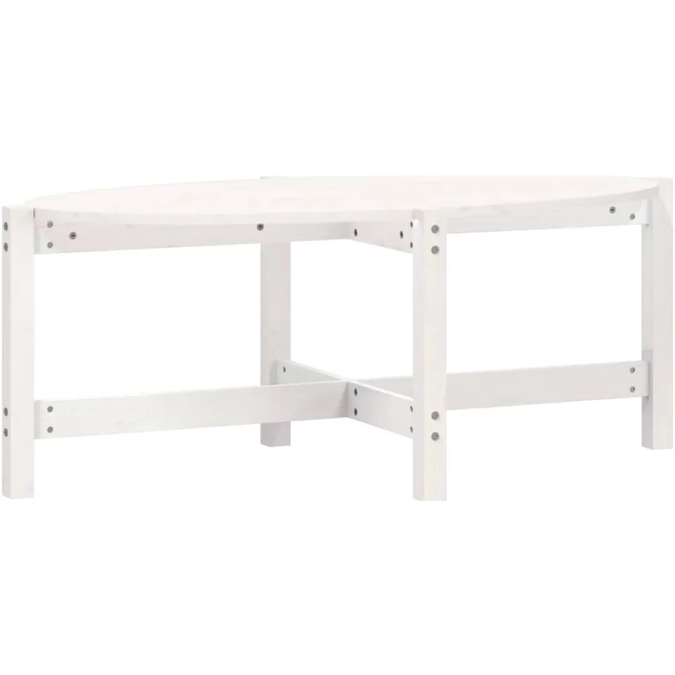 vidaXL Salontafel 118x63x45 cm massief grenenhout wit