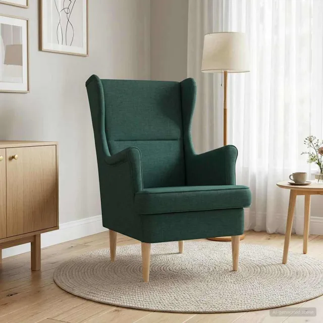 vidaXL Fauteuil Donkergroen Stof