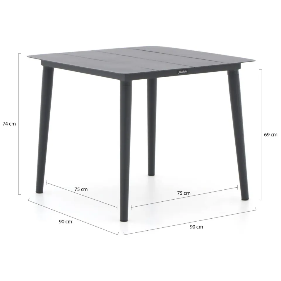 Bellagio tuinmeubelen Bellagio Lugo/Sora 90cm dining tuinset 3-delig, foto 3