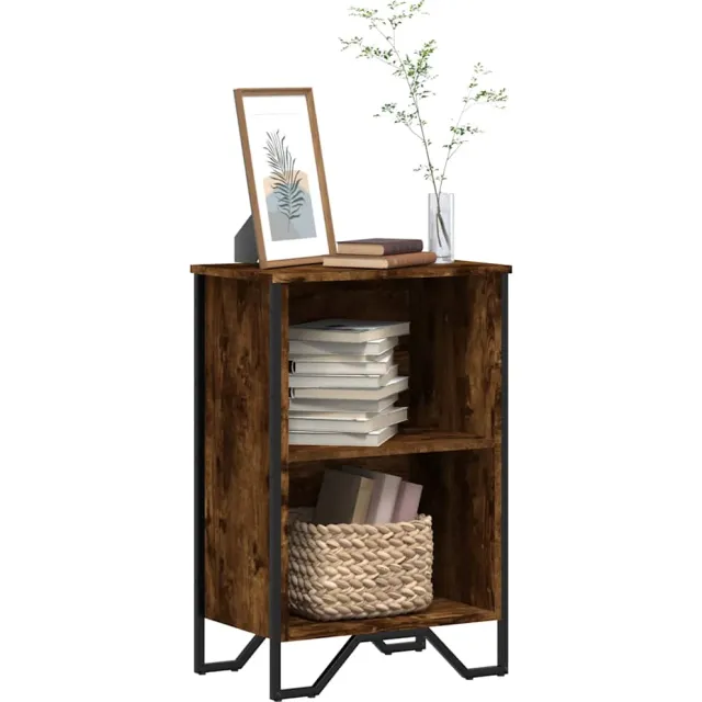 vidaXL Boekenkast 50x31x74,5 cm bewerkt hout gerookt eikenkleurig Bruin