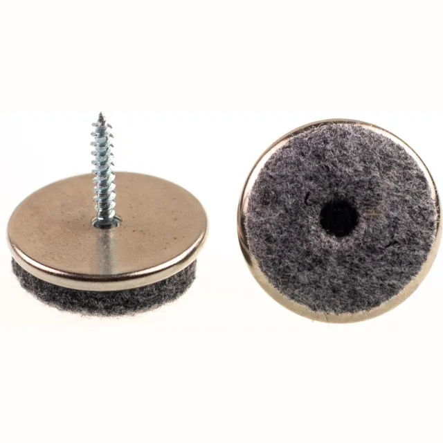 Verlofix Viltglijder Met Schroef Diameter 20mm Chroom 4stuks