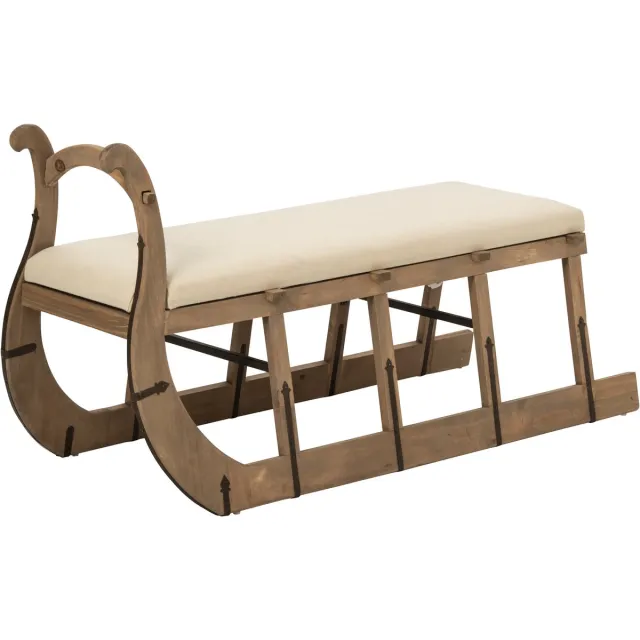 J-Line Salontafel slee - grenenhout - naturel/ecru