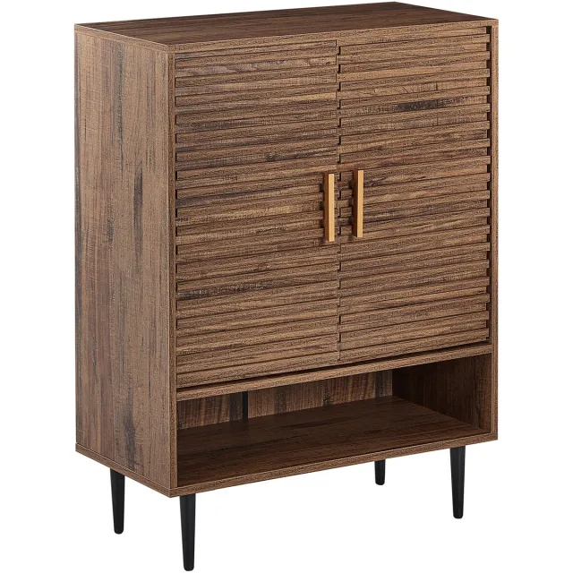 Beliani KEITH - Schoenenkast - Donkerbruin - MDF