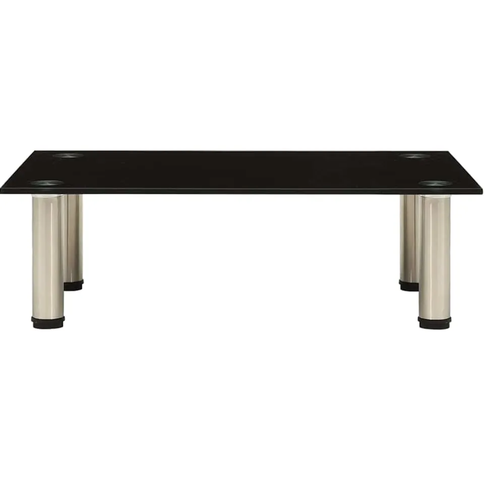 vidaXL Tv-meubel 60x35x17 cm gehard glas zwart, foto 2