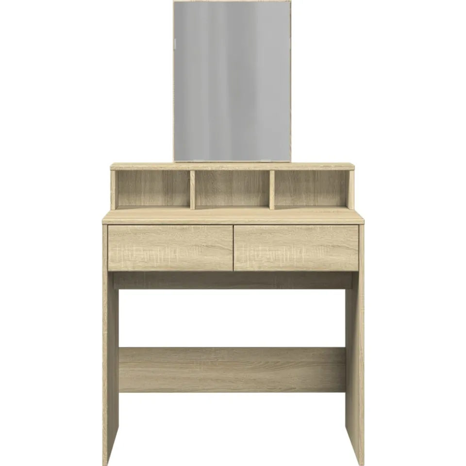 vidaXL Kaptafel met spiegel 80x41x144,5 cm sonoma eikenkleurig, foto 3