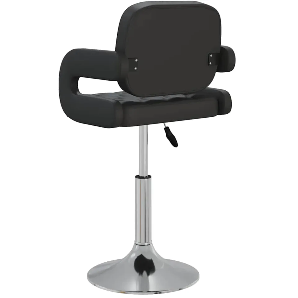 vidaXL Eetkamerstoelen draaibaar 6 st kunstleer zwart, foto 3