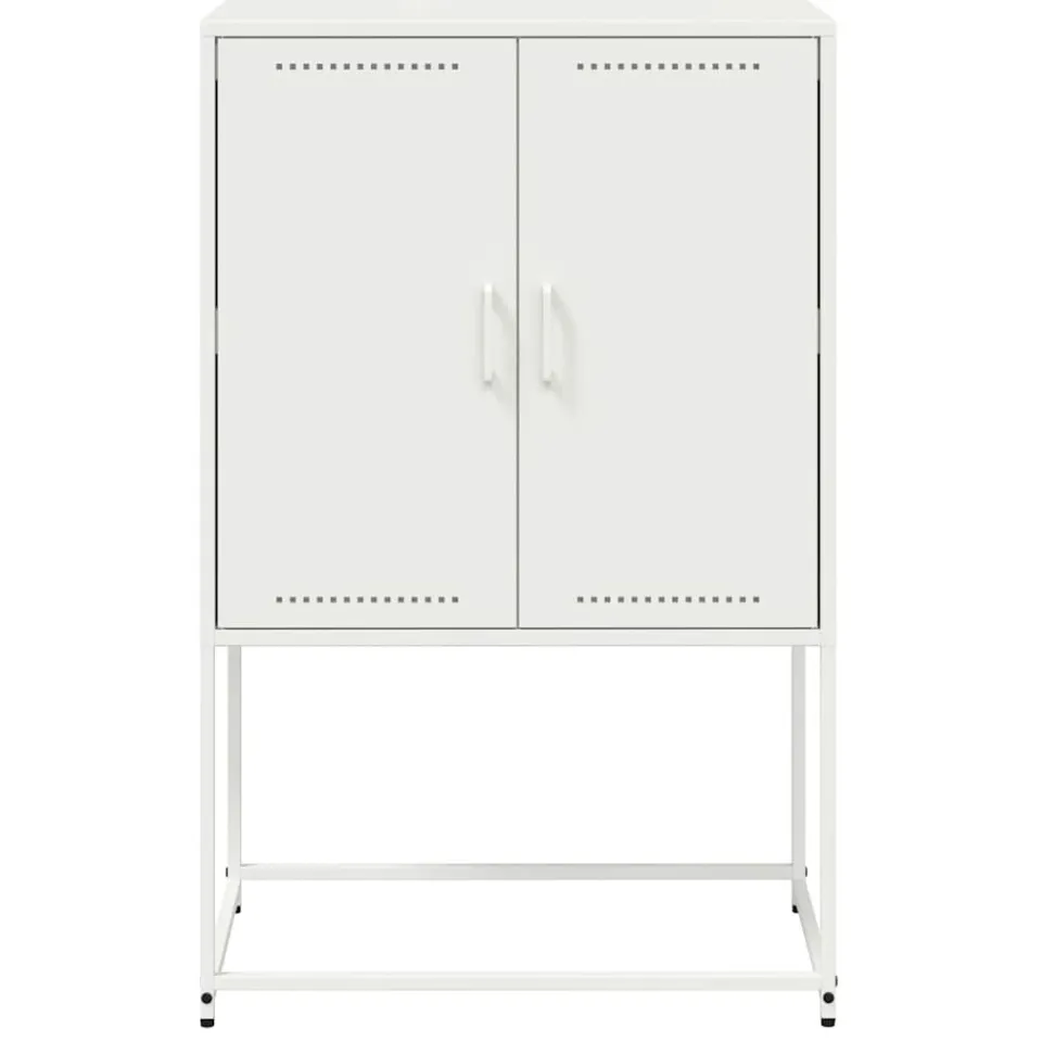 vidaXL Hoge kast 68,5x38,5x107 cm staal wit, foto 4