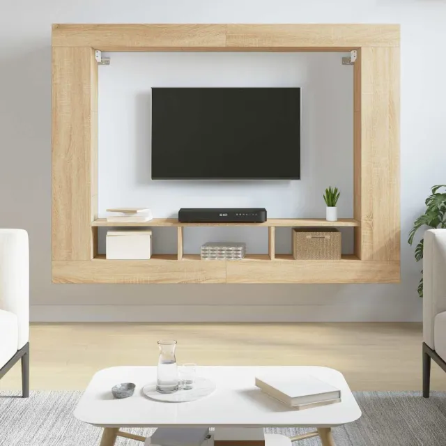 vidaXL Tv-meubel 152x22x113 cm bewerkt hout sonoma eikenkleurig, foto 2