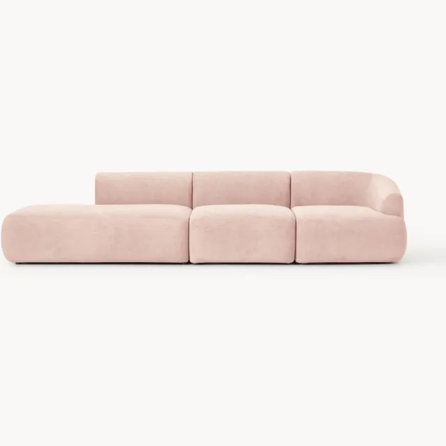 Westwing Collection Modulaire XL poef Sofia Roze