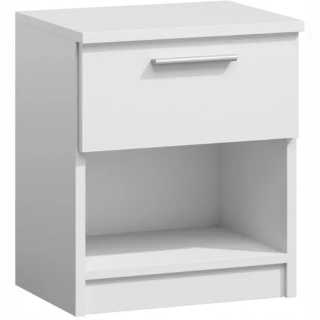 Furnitex SN5-FX - Nachtkastje - Wit - Met lade - Open vak
