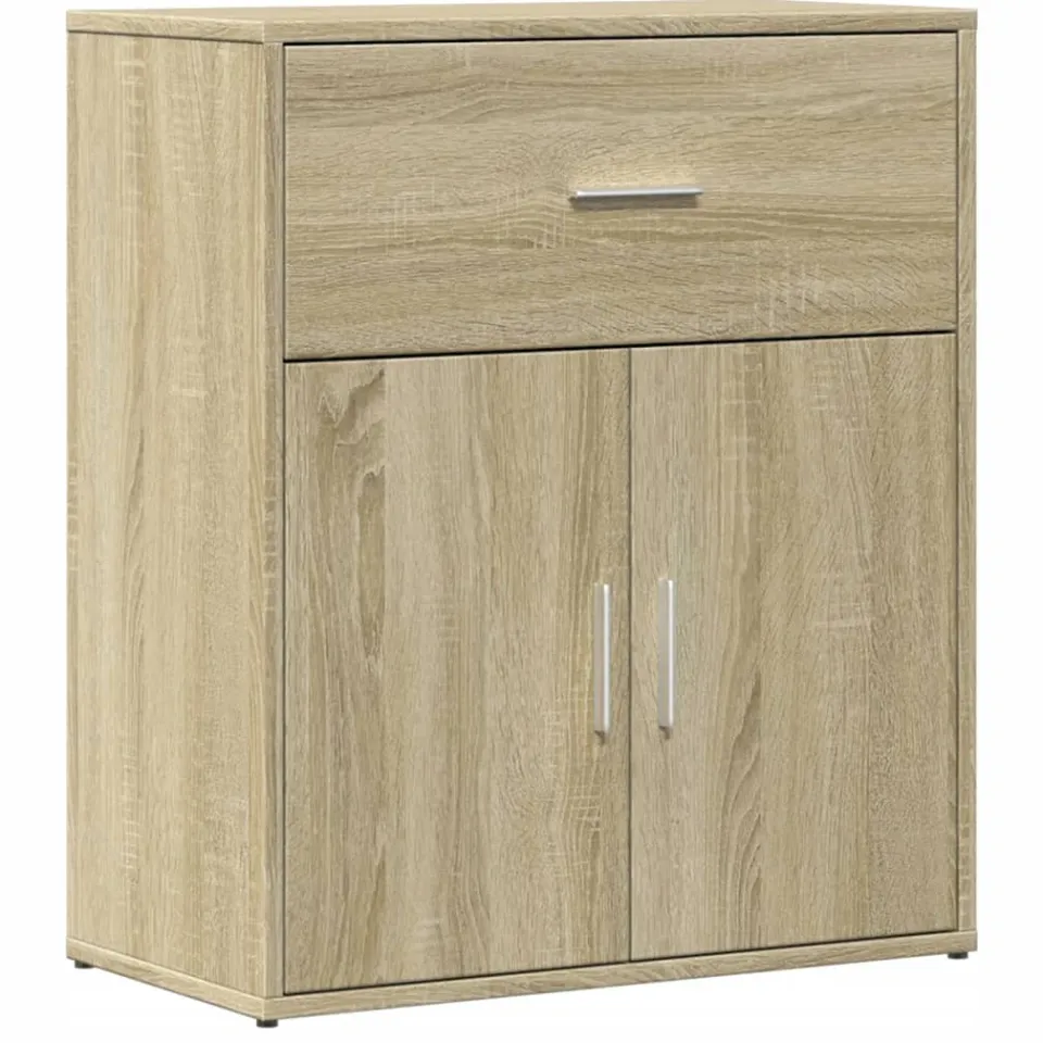 vidaXL Dressoirs 2 st 60x31x70 cm bewerkt hout sonoma eikenkleurig, foto 4