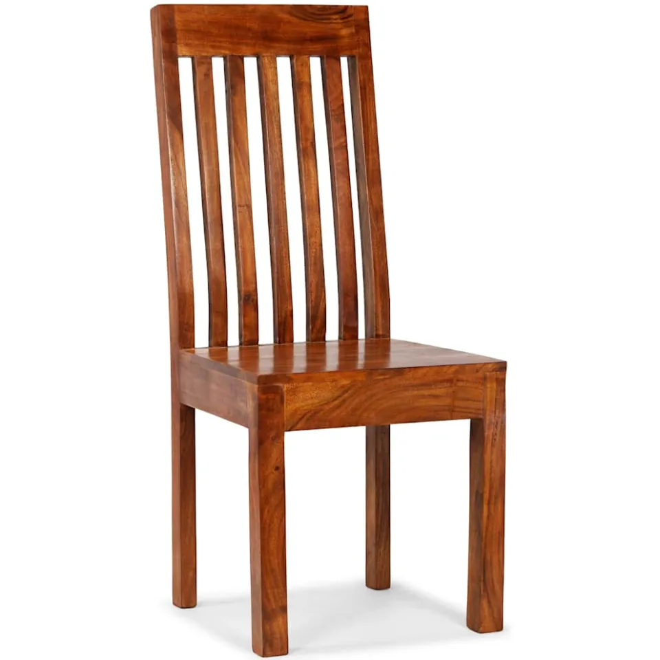 vidaXL Eetkamerstoelen 6 st massief hout modern bruin, foto 4