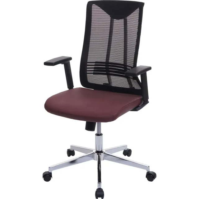 MCW Bureaustoel MCW-J53, bureaustoel ergonomisch kunstleder ~ bordeaux-rood
