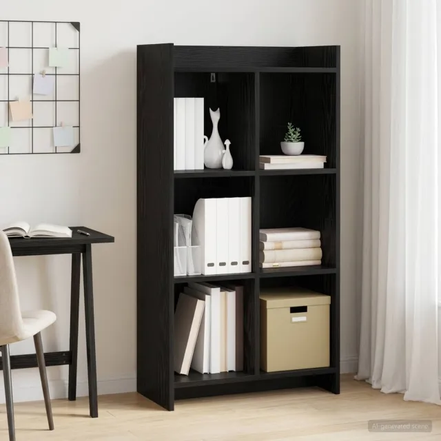vidaXL Boekenkast Zwart eiken 59 x 30 x 111 cm Bewerkt hout, foto 2