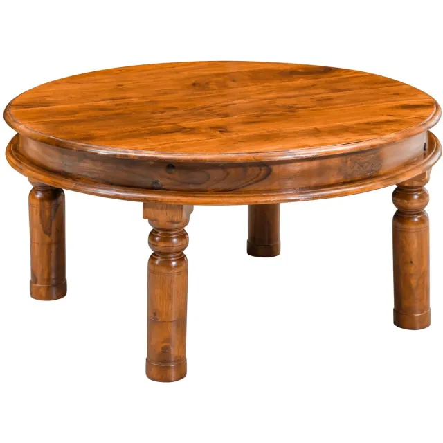 MASSIVMOEBEL24 .DE OXFORD #0330 salontafel lichtbruin gelakt acacia 90x90x45 cm (BxTxH)