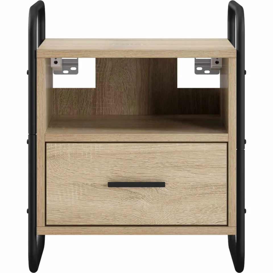 vidaXL Hangend nachtkastje Sonoma Eiken 40 x 30 x 50 cm Bewerkt hout, foto 4