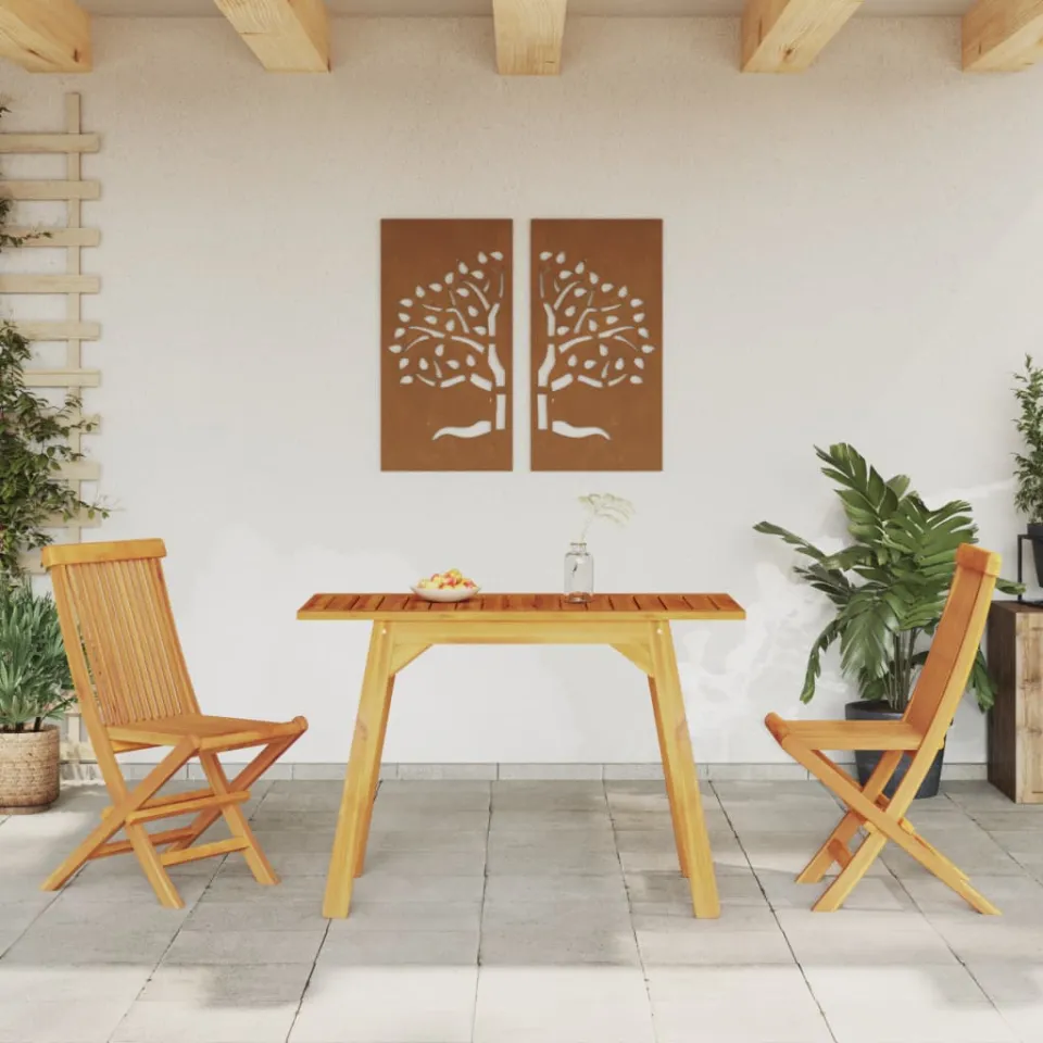 vidaXL Tuintafel 110x56x75 cm massief acaciahout bruin, foto 3